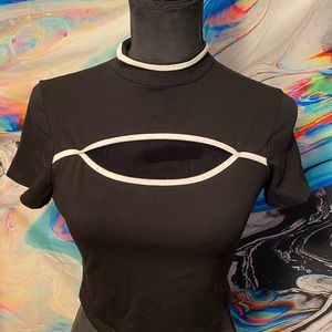 Shein mock neck tee